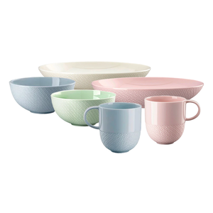 【新品】春日假期雙人早餐組(顏色任選)-21cm對盤+麥片碗對碗+馬克杯對杯