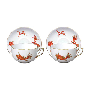 Herend 錦繡有魚茶杯組禮盒-2入-200ml