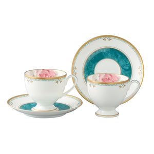 【新品】NARUMI 薔薇輕語骨瓷咖啡杯-2入組-210ml