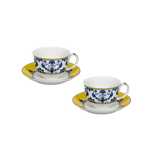 Vista Alegre 布朗庫刺繡茶杯組-2入-278ml