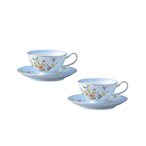 NARUMI 鳥語花香骨瓷茶杯組-2入-200ml