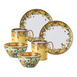 Versace 摩登凡賽斯花園餐碗+馬克杯+點心盤-6入