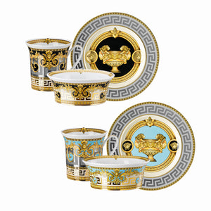 Versace 華美晚宴麥片碗+馬克杯+點心盤-2入