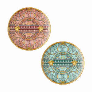 Versace 宮殿之梯餐盤-綠+粉-21cm