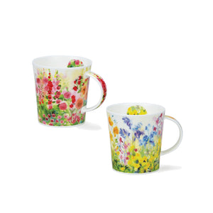 Dunoon 繽紛花徑骨瓷馬克杯對杯-320ml