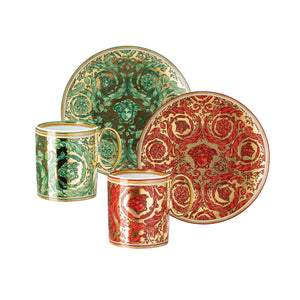 Versace 華葉美杜莎馬克杯+點心盤-4入