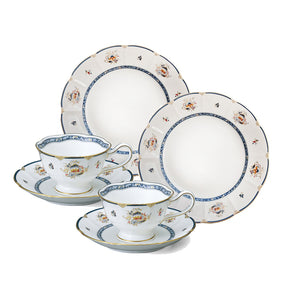 NARUMI 東方之月骨瓷茶杯+點心盤組-4入