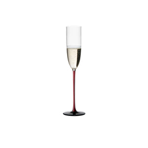 【預購】Riedel Sommeliers Black Series Champagne 手工香檳杯-紅梗黑底-1入