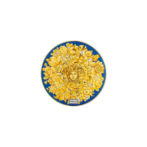 Versace 美杜莎狂想曲點心盤-藍-17cm