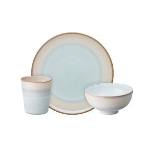 Denby 極簡柔粉單人獨享杯碗/盤/組-3入