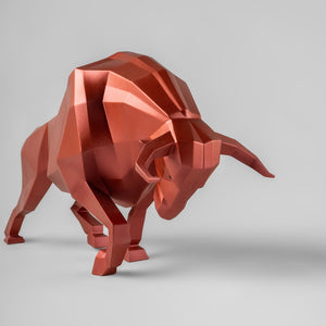 【新品】Lladro 折紙藝術-公牛-霧紅