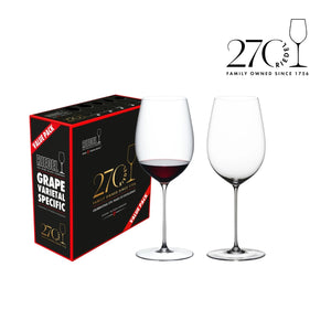 【新品-商品於8月到貨】RIEDEL SUPERLEGGERO BORDEAUX 波爾多 270週年機製紅酒杯超值組-2入