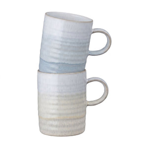 【新品】Denby 曜日柔彩2入馬克杯禮盒-檸檬黃+淺藍- 400ml