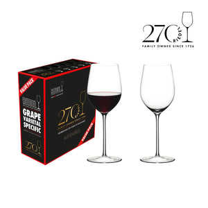 【新品-商品於8月到貨】Riedel Sommeliers Bordeaux/Chablis 波爾多/夏布利 270週年手工酒杯超值組-2入