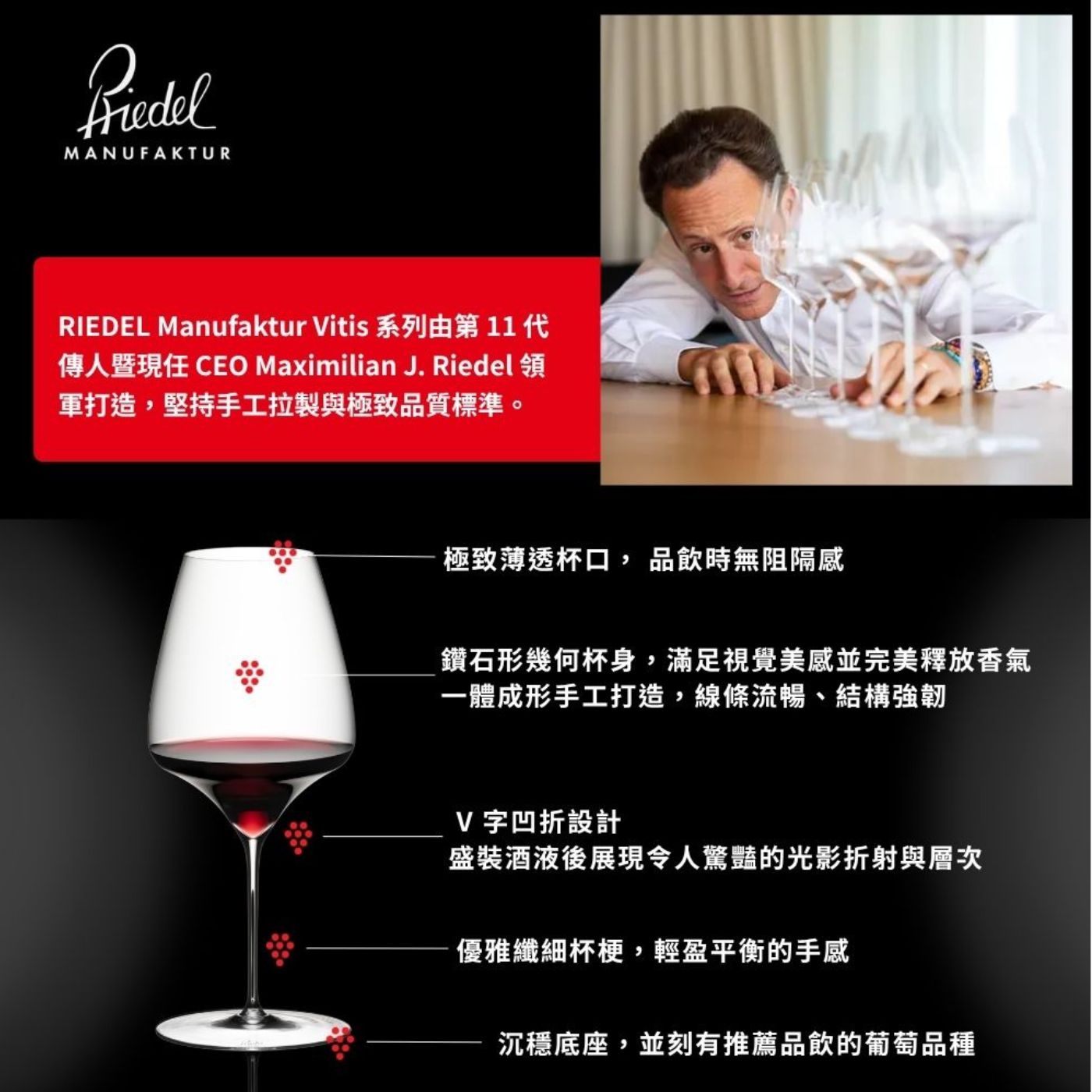 【新品．任選】Riedel Manufaktur Vitis 手工酒杯 - 任選2入