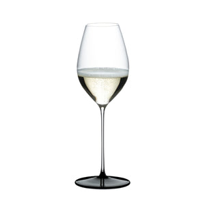 【新品】Riedel Fatto A Mano Black Tie Champagne/Sauvignon手工香檳白酒杯-黑底-1入