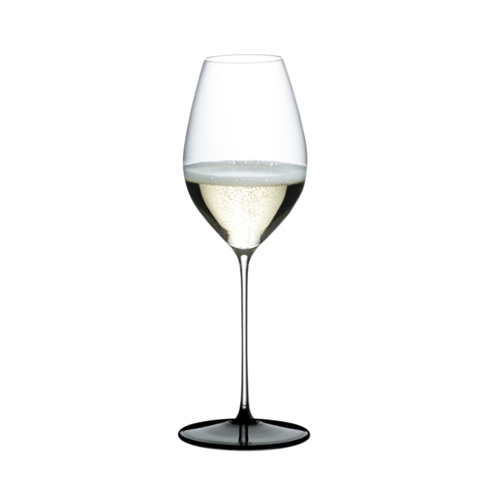 【新品】Riedel Fatto A Mano Black Tie Champagne/Sauvignon手工香檳白酒杯-黑底-1入