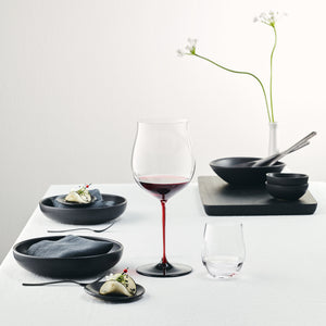 Riedel Sommeliers Black Series Burgundy 勃根地手工紅酒杯-紅梗黑底-1入