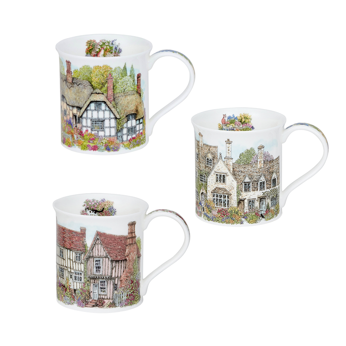 【新品】Dunoon 鄉村情懷骨瓷馬克杯-3入-300ml