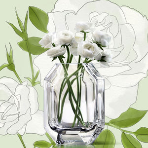 Baccarat Octogone 八角鑽型花瓶-H25cm
