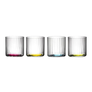 Riedel Happy O Optic彩色派對杯-4入(粉紅/黃/藍/綠)