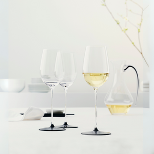 【新品】Riedel Fatto A Mano Black Tie Champagne/Sauvignon手工香檳白酒杯-黑底-1入