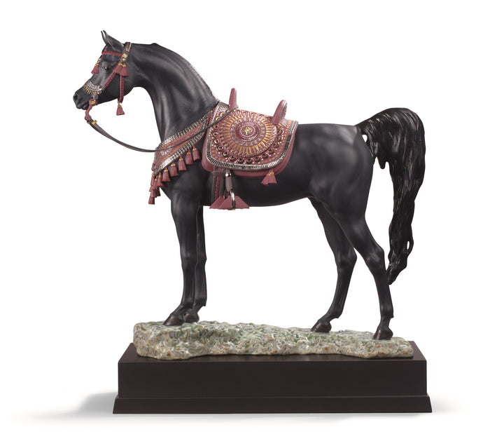 【新品/限量】Lladro 華貴瓷器 -阿拉伯純種馬_黑