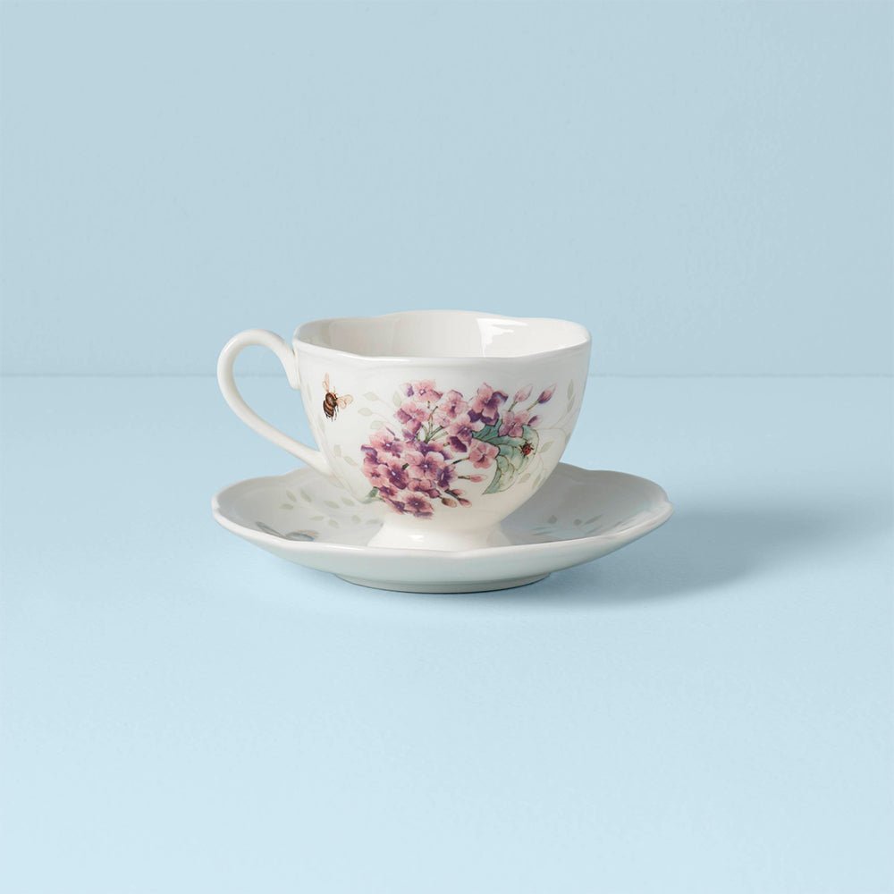 Lenox 蝶彩繽紛點心盤+茶杯組-12入