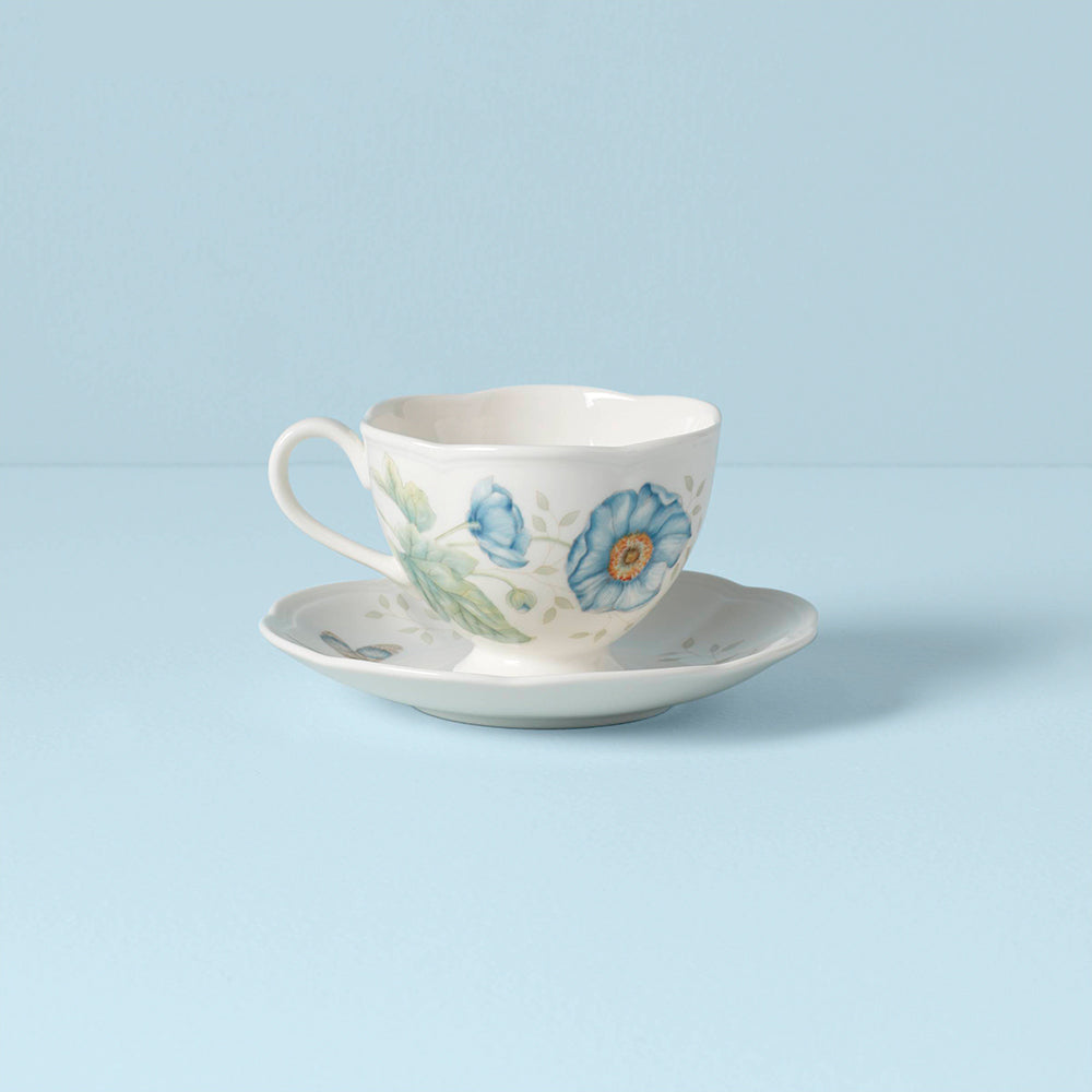 Lenox 蝶彩繽紛點心盤+茶杯組-12入