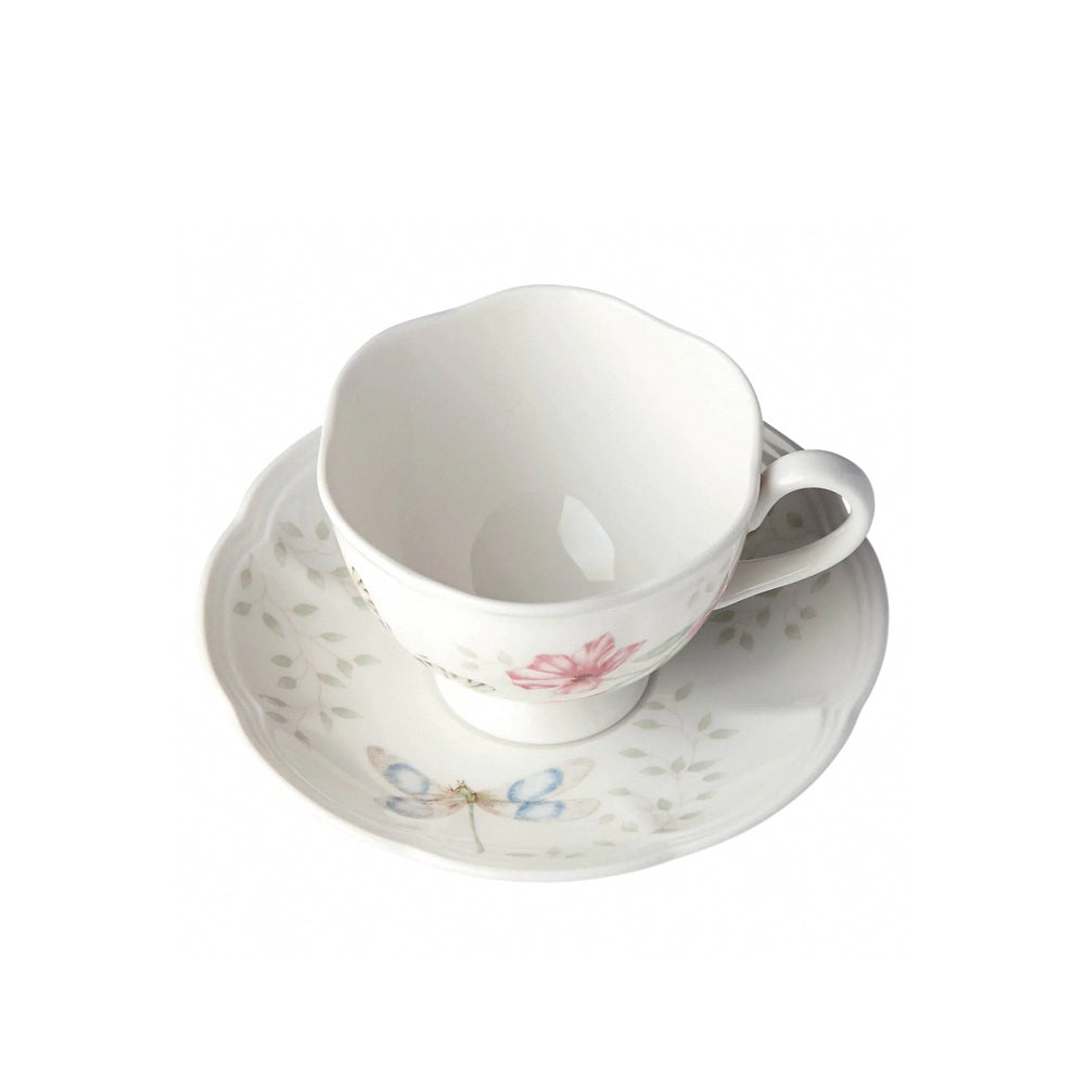 Lenox 蝶彩繽紛點心盤+茶杯組-12入