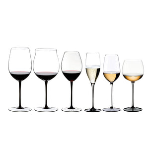 【任選】Riedel Sommelier Black Tie黑梗&黑底手工杯-2入