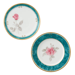 【新品/官網獨家組合】NARUMI 薔薇輕語盤子-16cm+21cm-兩入