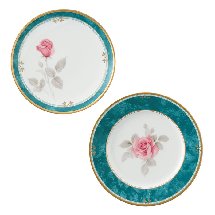 【新品/週年慶官網獨家組合】NARUMI 薔薇輕語盤子-16cm+21cm-兩入