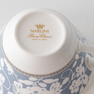 【新品】NARUMI 花漾米蘭骨瓷茶杯組-粉+藍2入-210ml