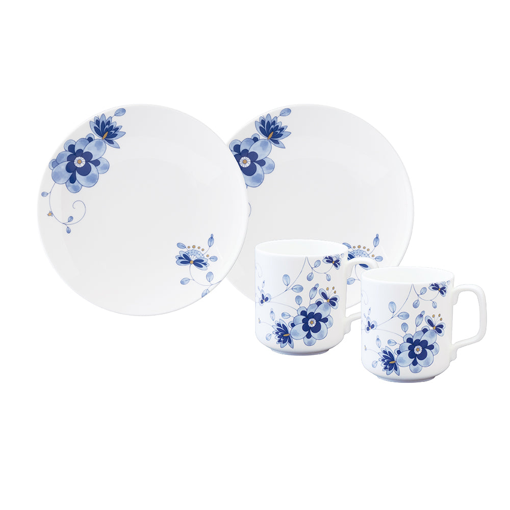 【新品】NARUMI 清新米蘭馬克杯+點心盤組-2入