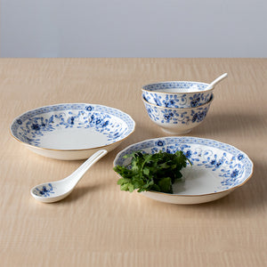 【新品】NARUMI 米蘭骨瓷中式雙人碗盤匙組