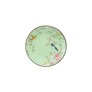 NARUMI 女王花園骨瓷點心盤-綠-16cm