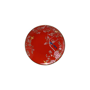 NARUMI 女王花園骨瓷點心盤-紅-16cm