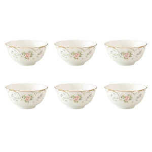 【新品】NARUMI 午後時光飯碗6入組-12cm