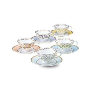 NARUMI 粉彩花影- 茶杯5入組-210ml