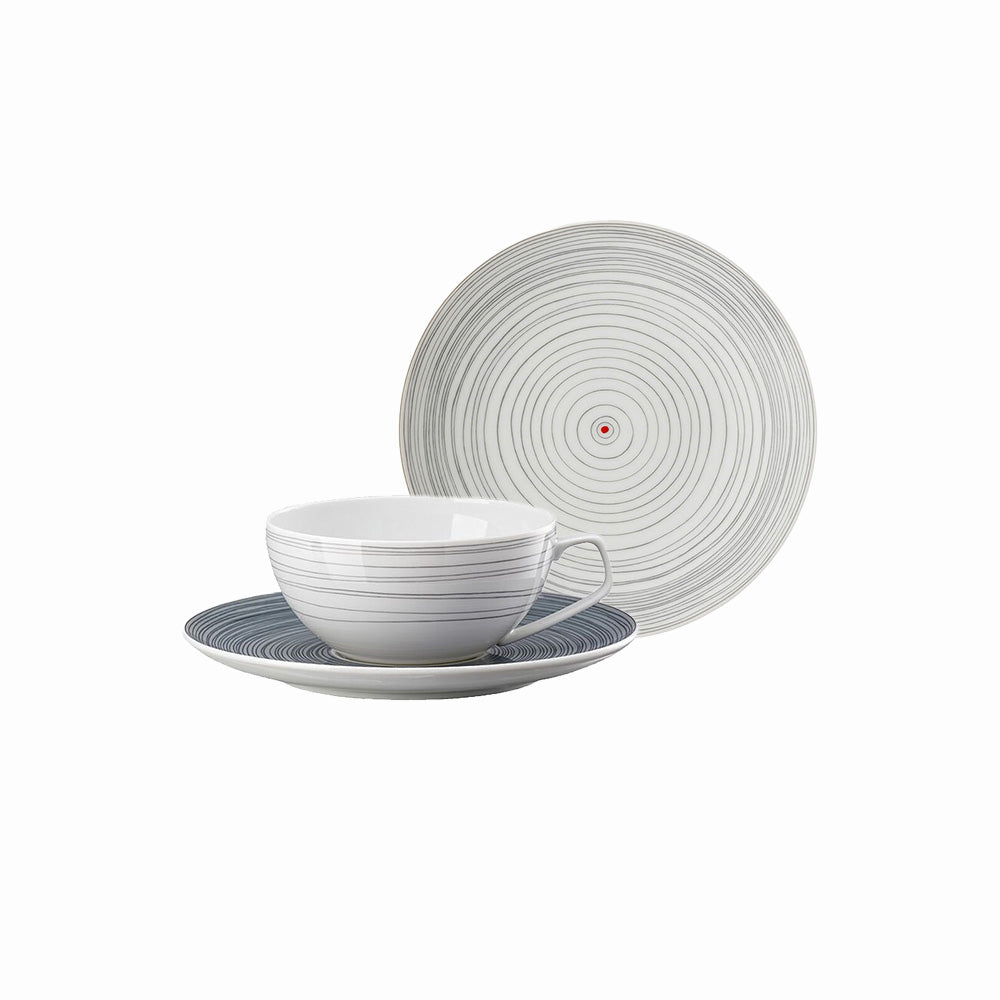 【任選】Rosenthal TAC條紋2.0點心盤+條紋2.0茶杯組-240ml
