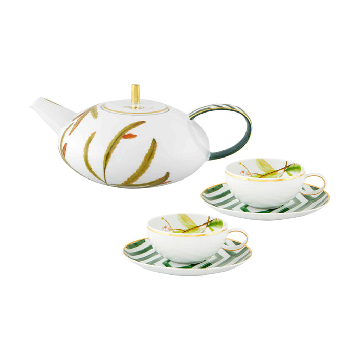 Vista Alegre 盎然盛放茶壺+茶杯組-3入