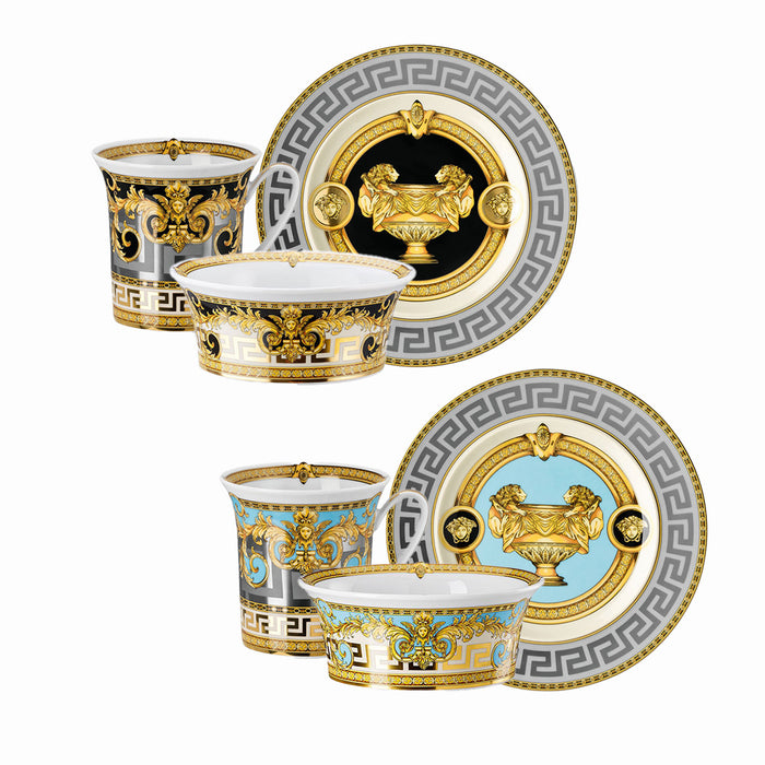 Versace 華美晚宴麥片碗+馬克杯+點心盤-2入