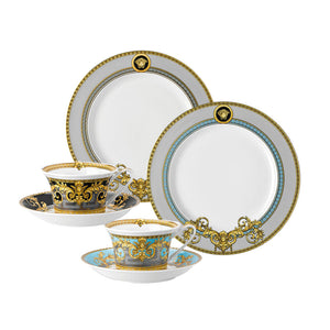 Versace 華美晚宴茶杯組+餐盤-4入