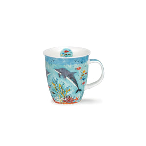 【新品】Dunoon 奇幻海洋骨瓷馬克杯-海豚-480ml