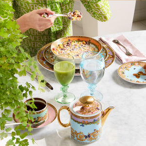 【任選優惠】Versace 摩登凡賽斯花園雙人點心盤+茶杯/咖啡杯組