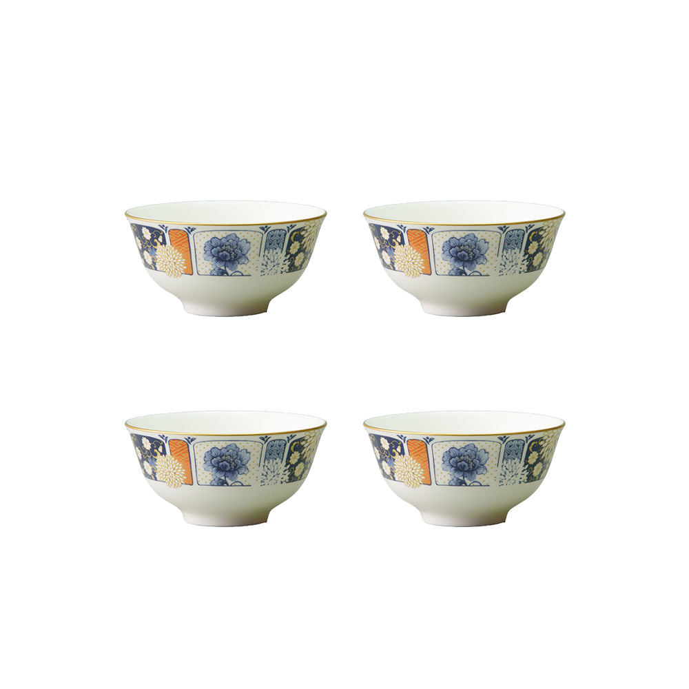 伊萬里　兎紋蓋付碗 上物・真物保証】伊万里色絵兎文蓋物碗 5客揃／江戸幕末期／共箱付き
