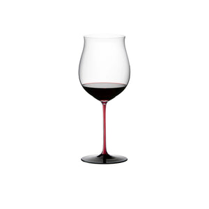 【預計8月中到貨】Riedel Sommeliers Black Series Burgundy 勃根地手工紅酒杯-紅梗黑底-1入