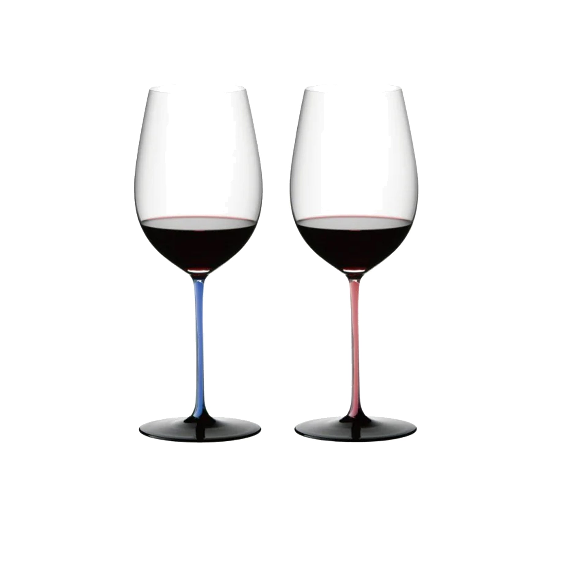 【居禮獨家】Riedel  Sommeliers Black Series Bordeaux 波爾多手工紅酒杯-粉紅天藍限定款-2入(加贈原廠擦拭布)