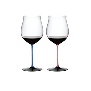 【居禮獨家】Riedel  Sommeliers Black Series Burgundy 勃根地手工紅酒杯-粉紅天藍限定款-2入